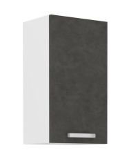 Hochschrank mit 1 Flügeltür - Mattgrau - 40 x 31,6 x 72 cm - LASSEN