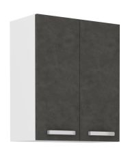 Hochschrank mit Flügeltüren – Mattgrau – 60 cm x 31,6 x 72 cm – LASSEN