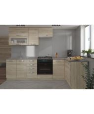 LASSEN Complete corner kitchen 240 x 165 cm with worktop - Reversible corner - sonoma oak