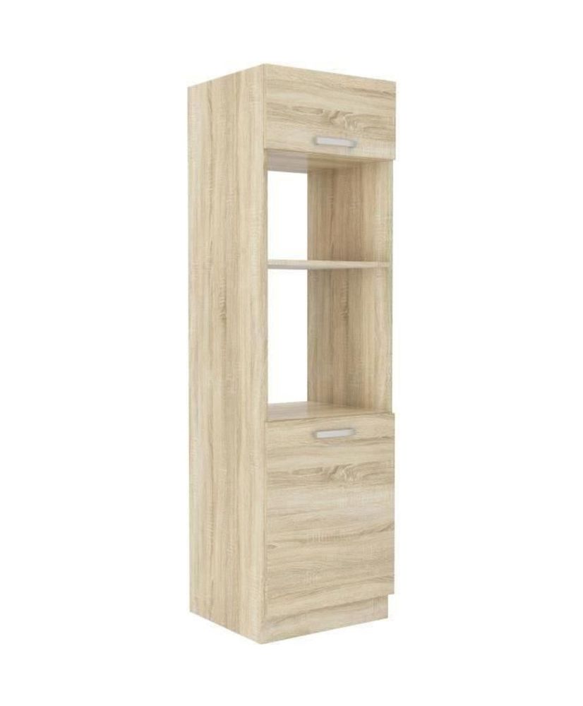 Oven column unit with 2 hinged doors - Sonoma oak - 60 x 57 x 210 cm - LASSEN Oven column unit with 2 hinged doors - Sonoma oak - 60 x 57 x 210 cm - LASSEN