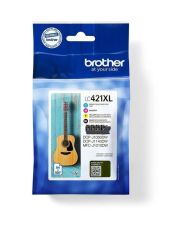 4 Cartouches d'encre LC421XLVAL - BROTHER - Noir, Cyan, Magenta et Jaune