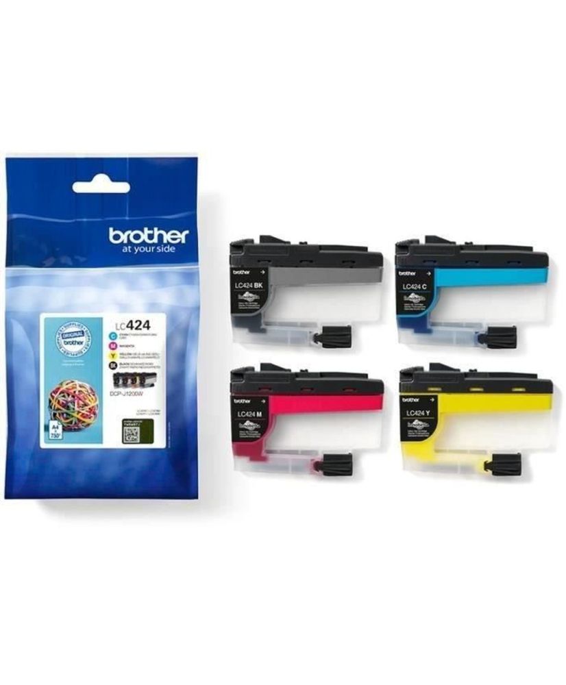 Pack de 4 Cartouches LC424VAL - BROTHER - Noir, Cyan, Magenta et Jaune Pack de 4 Cartouches LC424VAL - BROTHER - Noir, Cyan, Magenta et Jaune