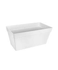 Planteur - Bac à plantes avec roues pour terrasse - 51 L - 70 cm - Blanc