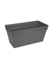 Loft Urban Bac à fleurs Terrasse Roues 70 - Noir - 69 x B 34 x 33 cm