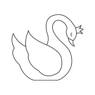 Tampon en bois 5 x 5 cm - Cygne