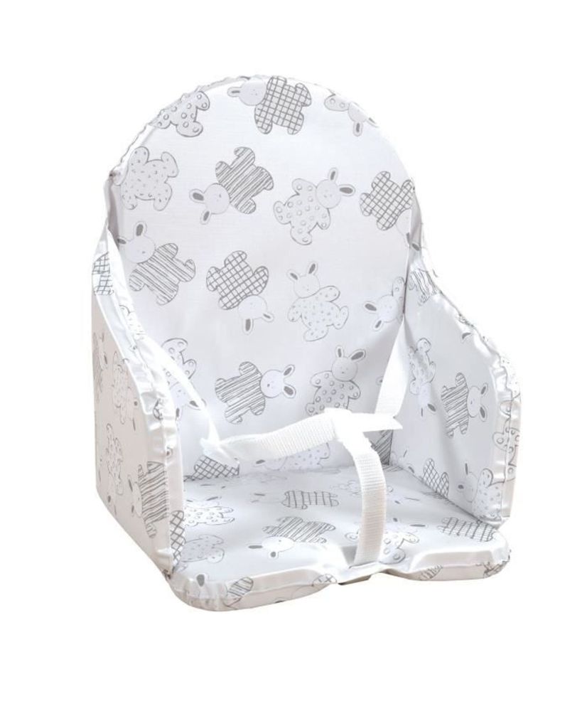LOOPING Baby-Hochstuhlkissen, PVC, wasserdicht, Träger, Kaninchen-Pyjama LOOPING Baby-Hochstuhlkissen, PVC, wasserdicht, Träger, Kaninchen-Pyjama