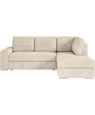 Umwandelbares 4-Sitzer-Sofa ARTEMIS für die rechte Ecke – Beigefarbener Cord – 246 x 174 x 96 cm