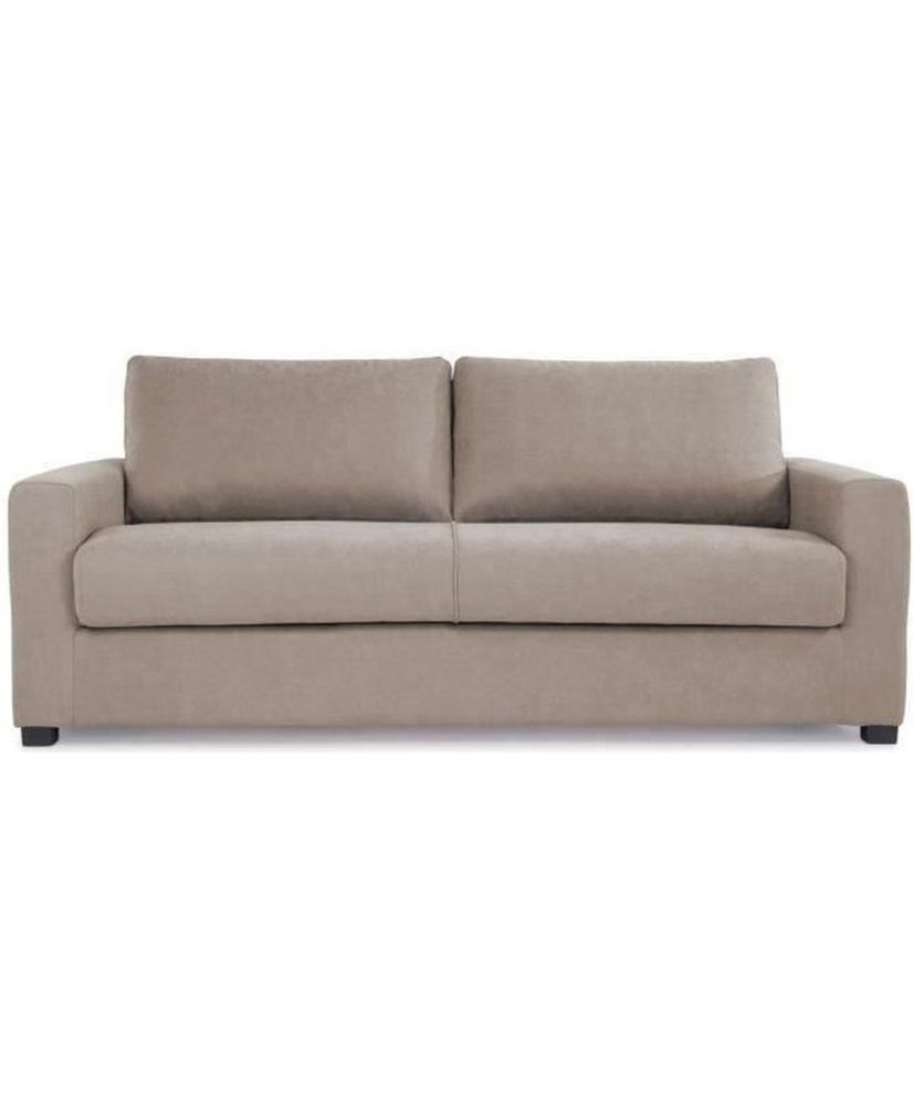 HEXAGONE MAXIME 3-seater convertible straight sofa - Beige fabric - Express sleeping - 194 x 96 x 83 cm HEXAGONE MAXIME 3-seater convertible straight sofa - Beige fabric - Express sleeping - 194 x 96 x 83 cm