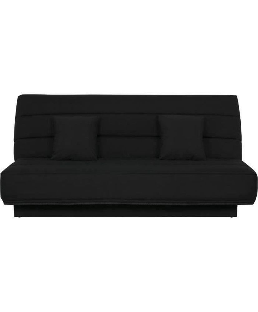 Banquette Clic clac 120 x 190 - Tissu noir - MELISSA Banquette Clic clac 120 x 190 - Tissu noir - MELISSA