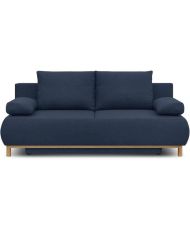MIKA 3-Sitzer-Umbaubank - Dunkelblauer Stoff - Aufbewahrungsbox - 192 x 84 x 93 cm