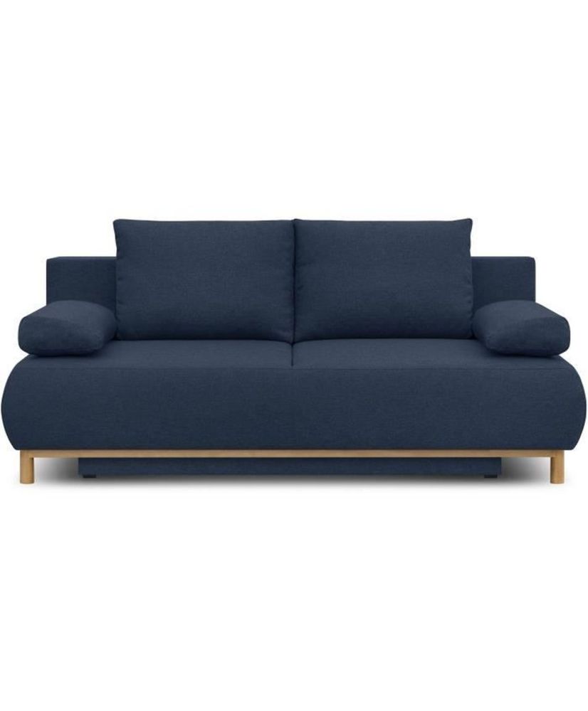 MIKA 3-Sitzer-Umbaubank - Dunkelblauer Stoff - Aufbewahrungsbox - 192 x 84 x 93 cm MIKA 3-Sitzer-Umbaubank - Dunkelblauer Stoff - Aufbewahrungsbox - 192 x 84 x 93 cm