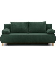 MIKA 3-Sitzer-Umbaubank – Waldgrüner Cord – Aufbewahrungsbox – 192 x 84 x 93 cm