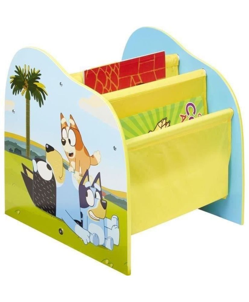 Bibliotheque à pochettes pour enfants - Rangement de livres pour chambre d'enfant BLUEY Bibliotheque à pochettes pour enfants - Rangement de livres pour chambre d'enfant BLUEY