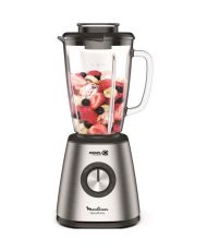 MOULINEX Standmixer, Leistung 800 W, Edelstahlmesser, 5 Geschwindigkeiten, 1,75 l Thermoglasschüssel