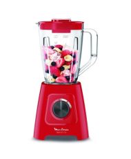 MOULINEX Elektromixer, Mixer, 600 W, Bo1,25 L, 5 Programme, 4 abnehmbare Klingen, Smoothies, Crushed Ice