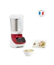 MOULINEX Soup&Plus beheizter Mixer, Nutzinhalt 2 l, 5 Geschwindigkeiten, Touchscreen, Rezeptbuch,