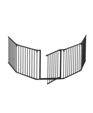 Barriere Pare feu pliable avec portillon – protection feu cheminée et poêle
