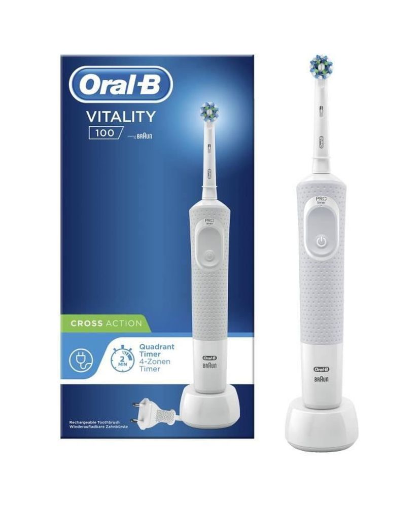 Brosse à Dents Électrique Oral-B - Blanche - Oscillatoire Brosse à Dents Électrique Oral-B - Blanche - Oscillatoire