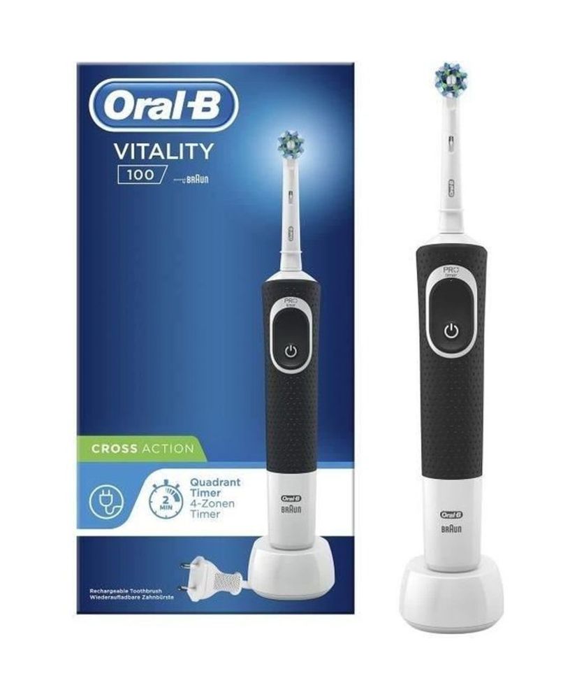 Brosse à Dents Électrique Rechargeable Oral-B Vitality 100 - Noir Brosse à Dents Électrique Rechargeable Oral-B Vitality 100 - Noir