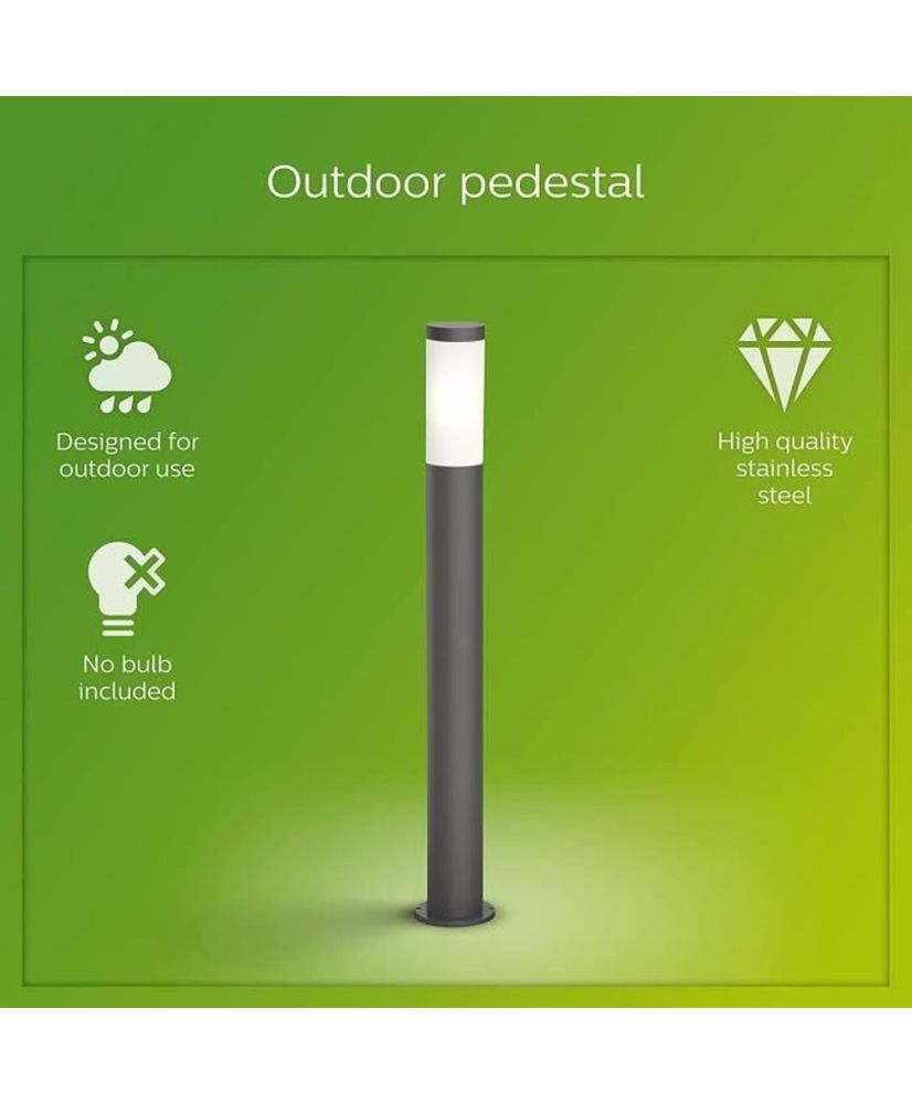 Lámpara de pie para exterior PHILIPS UTRECHT - Antracita - 20W - Resistente a la intemperie Lámpara de pie para exterior PHILIPS UTRECHT - Antracita - 20W - Resistente a la intemperie