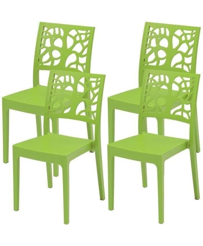 Chaise de jardin TETI ARETA - 4 - Vert anis - Design - Plastique Résine - 52 x 46 x 86 cm Chaise de jardin TETI ARETA - 4 - Vert anis - Design - Plastique Résine - 52 x 46 x 86 cm
