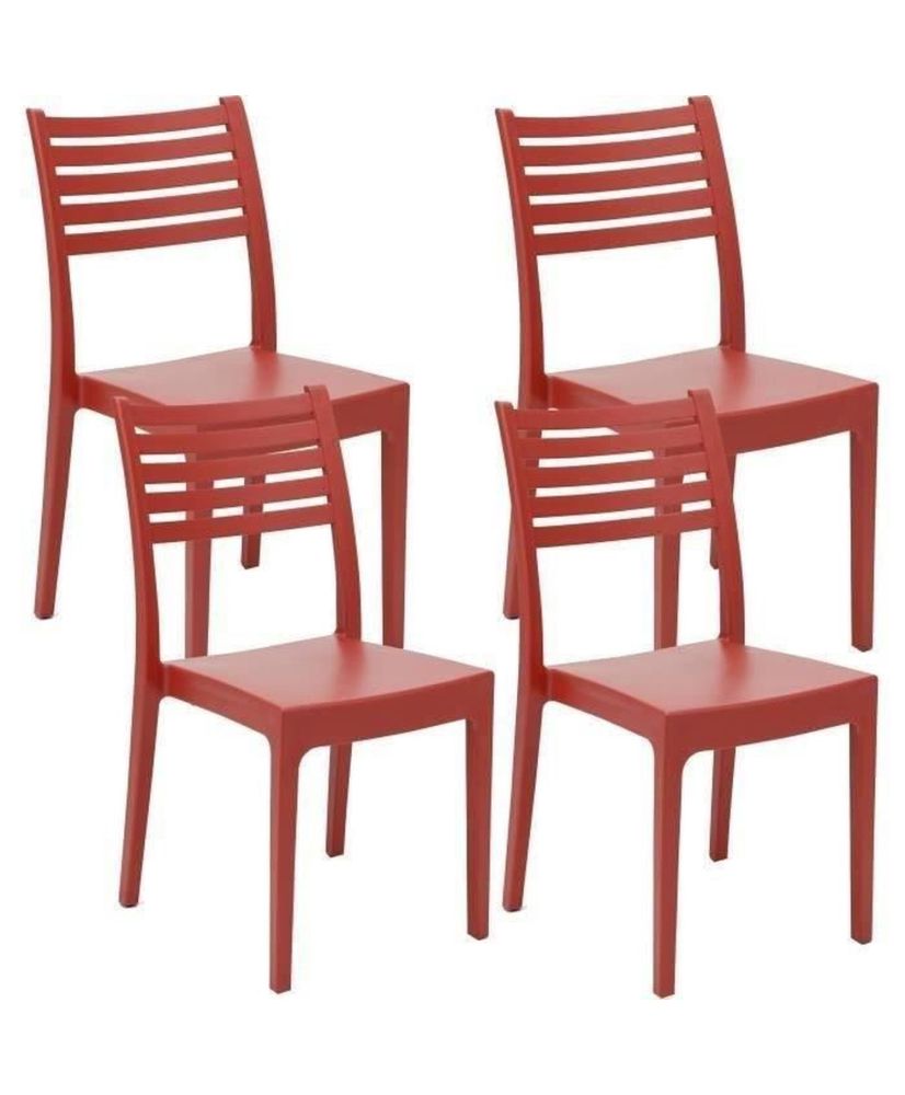 Chaise de jardin OLIMPIA ARETA - Rouge - Plastique Résine - 52 x 46 x 86 cm Chaise de jardin OLIMPIA ARETA - Rouge - Plastique Résine - 52 x 46 x 86 cm