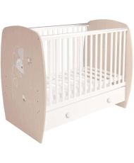 Letto NEVA 120*60 con cassetto bianco/naturale