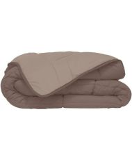 Couette légere Microfibre 240 x 260 cm Taupe & Lin