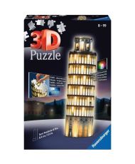  3D Puzzle Tower of Pisa illuminated - Ravensburger - 216 pieces - without glue - with color LEDS
