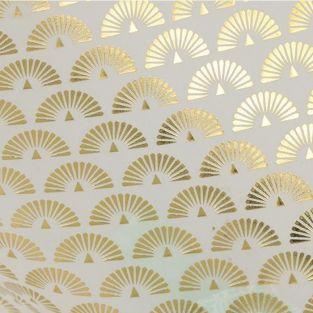 Japanese tracing paper 90 g/ m² - 30 x 30 cm - Golden peacocks