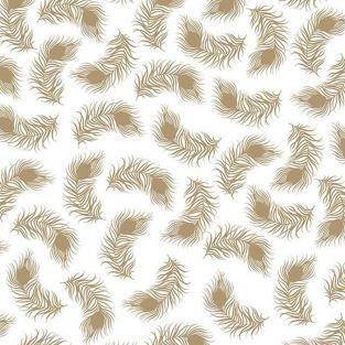 Papier calque japonais 90 g/ m² - 30 x 30 cm - Plumes dorées