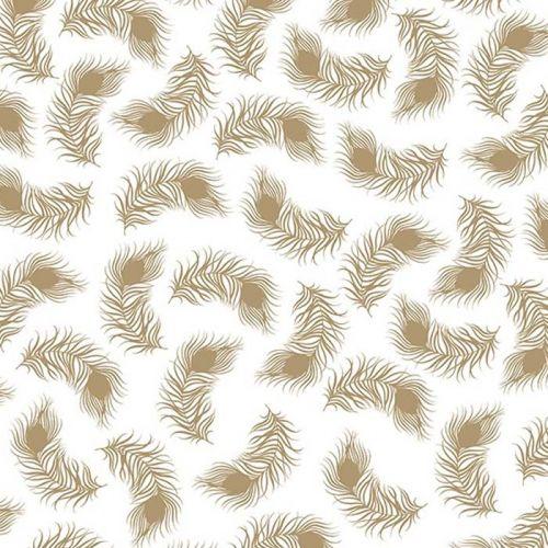 Papier calque japonais 90 g/ m² - 30 x 30 cm - Plumes dorées