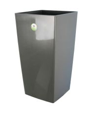 Pot de fleurs Nuance -Carré - 29 x 29 x 52 cm - 32.6 L - Gris pailleté