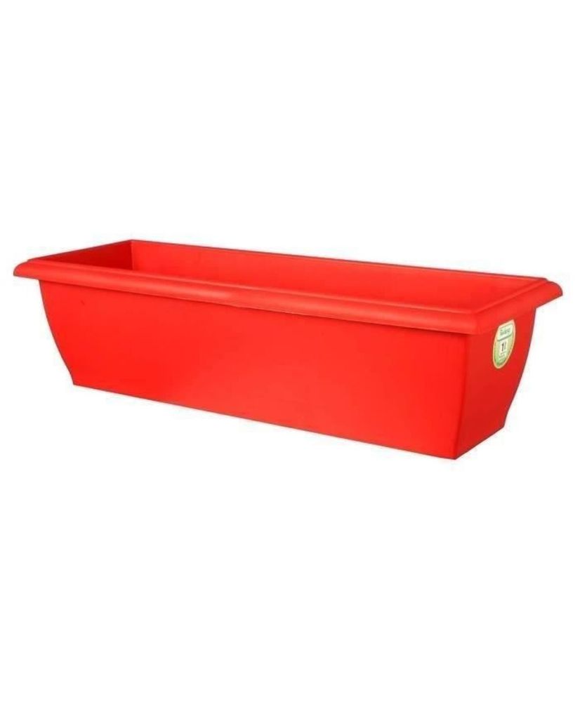 Jardiniere rectangulaire Grande Evolution 69 cm - Contenance 18l - Rouge Jardiniere rectangulaire Grande Evolution 69 cm - Contenance 18l - Rouge