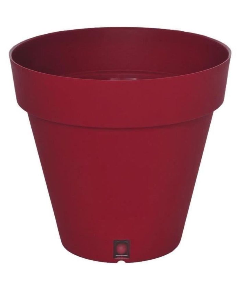 Bac à fleurs rond LOFT - Plastique Ø 30 cm - Rouge