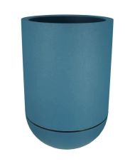 Bac à fleurs rond GRANIT TULIPE - Plastique Ø 40 cm - Blanc