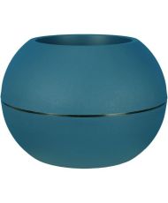 Bac à fleurs rond GRANIT BOULE - Plastique Ø 50 cm - Bleu