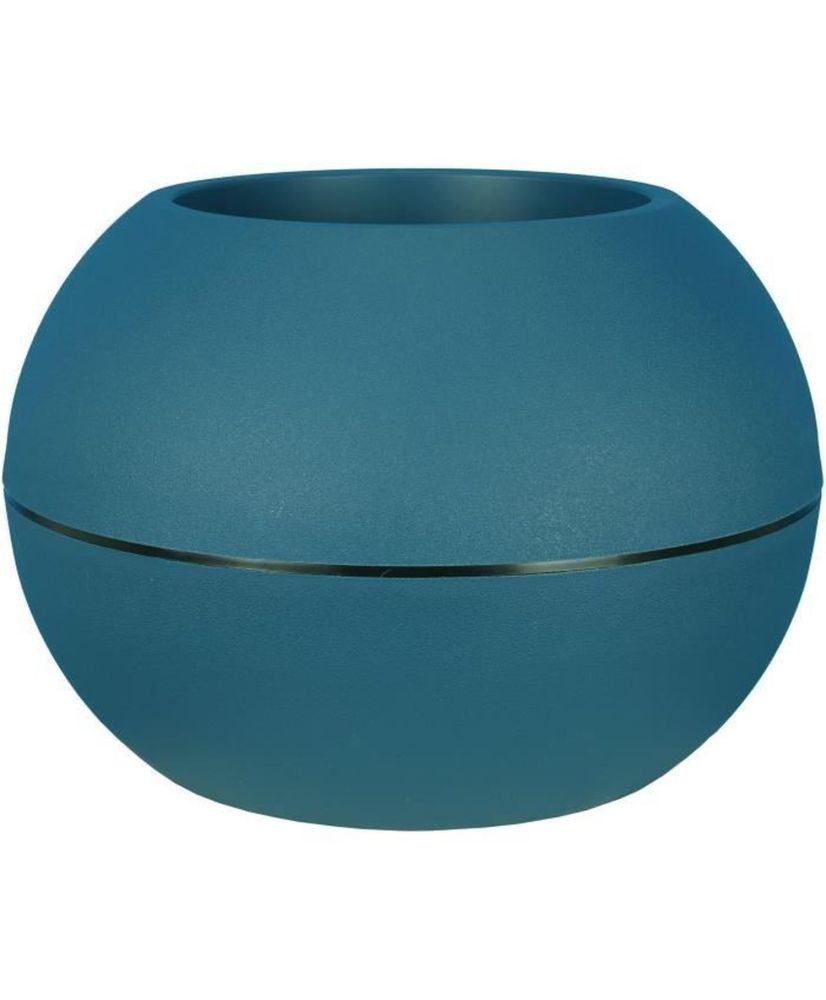 Bac à fleurs rond GRANIT BOULE - Plastique Ø 50 cm - Bleu Bac à fleurs rond GRANIT BOULE - Plastique Ø 50 cm - Bleu