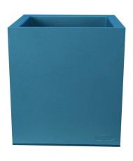 Bac à fleurs rectangulaire GRANIT - Plastique - 60 x 30 cm - Bleu