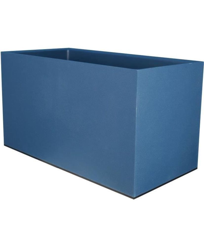 Bac à fleurs rectangulaire GRANIT - Plastique - 80 x 40 cm - Bleu Bac à fleurs rectangulaire GRANIT - Plastique - 80 x 40 cm - Bleu