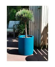 GRANIT round flower box - Plastic Ø 50 cm - Blue