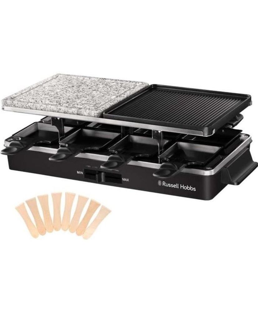 Raclettegerät – 3-in-1-Multifunktion – 8 Personen – 1400 W – Kochstein – Wendegrill Raclettegerät – 3-in-1-Multifunktion – 8 Personen – 1400 W – Kochstein – Wendegrill