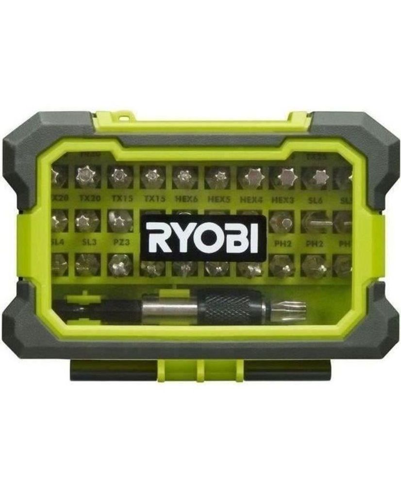 Verstärkte RYOBI-Box mit 32 Schraubendreherbits Verstärkte RYOBI-Box mit 32 Schraubendreherbits