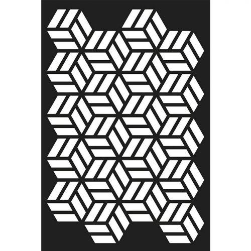 Pochoir Petits cubes trompe-l'œil