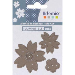 Matrices de découpe x 3 - Fleurs du Japon