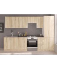 Cuisine complete SARA - chêne sonoma - 300 cm - Plan de travail non inclus