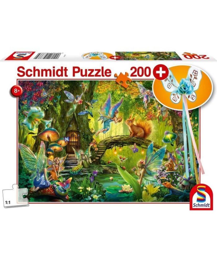 Puzzle Fées dans la foret - SCHMIDT SPIELE - 200 pièces - Avec baguette magique Puzzle Fées dans la foret - SCHMIDT SPIELE - 200 pièces - Avec baguette magique