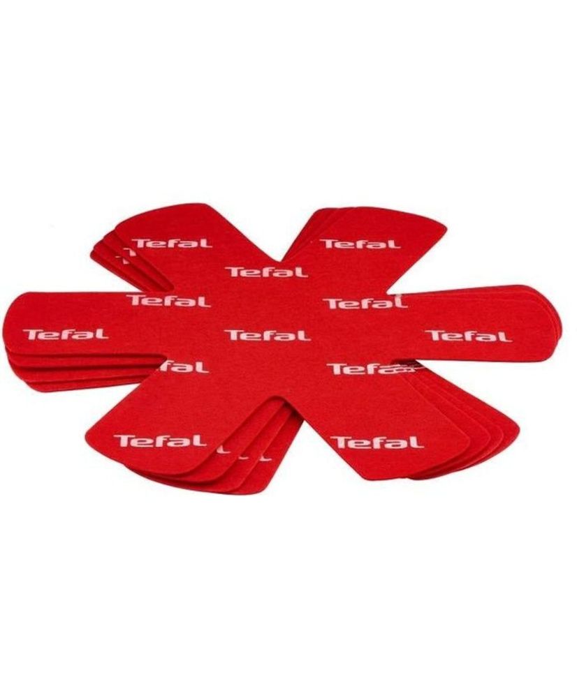 TEFAL Set of 4 pan protectors 38 x 36 x 1 cm red TEFAL Set of 4 pan protectors 38 x 36 x 1 cm red