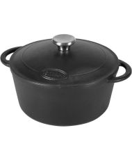 SITRAM Cocotte - 711075 - 4L Black round enameled cast iron