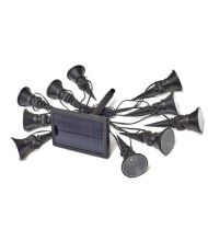 Solar garland - Multi-spots 5L - 10 bulbs - Cool white - 5 lumens
